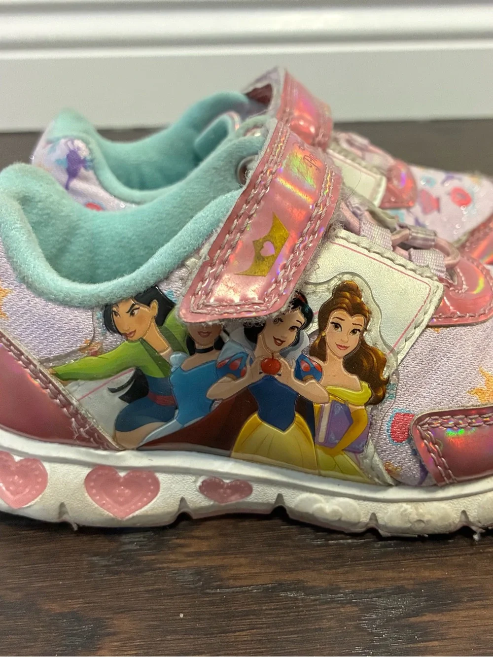 3 Puma + 1 Disney Light-Up Princess = 4 Pairs of Girls Sneakers, All Pinks, 8T